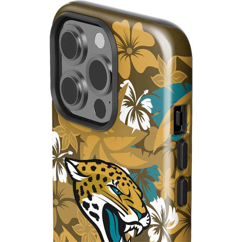 NFL Jacksonville Jaguars Tropical Print iPhone 15 Pro Impact Case