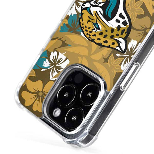 NFL Jacksonville Jaguars Tropical Print iPhone 15 Pro Max MagSafe Case