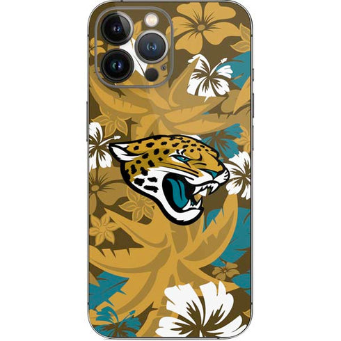 NFL Jacksonville Jaguars Tropical Print iPhone 14 Pro Max Skin