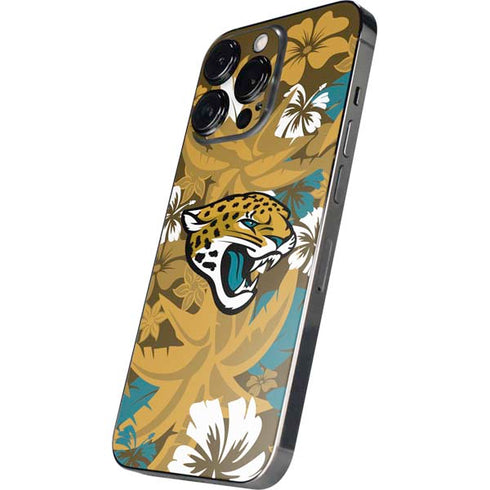 NFL Jacksonville Jaguars Tropical Print iPhone 14 Pro Skin