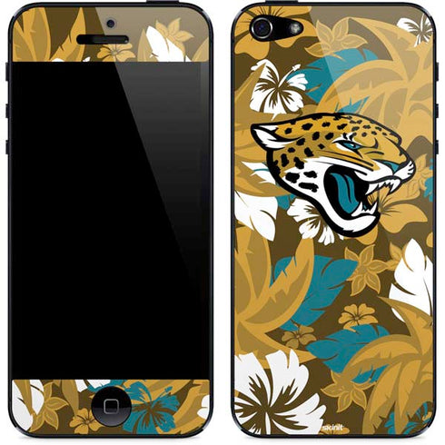NFL Jacksonville Jaguars Tropical Print iPhone 5/5s/5SE Skin