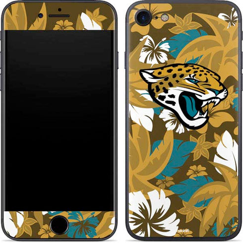 NFL Jacksonville Jaguars Tropical Print iPhone 7 Skin