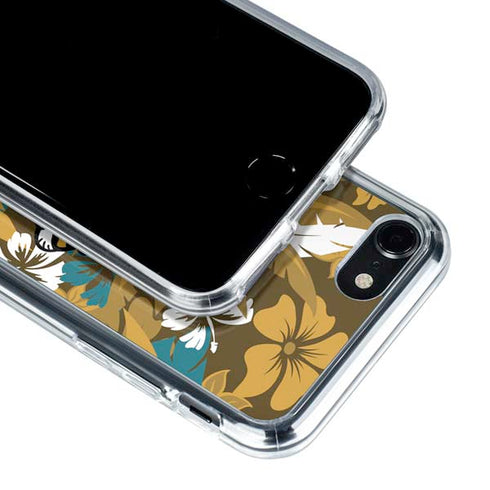 NFL Jacksonville Jaguars Tropical Print iPhone SE (2nd & 3rd Gen) Clear Case