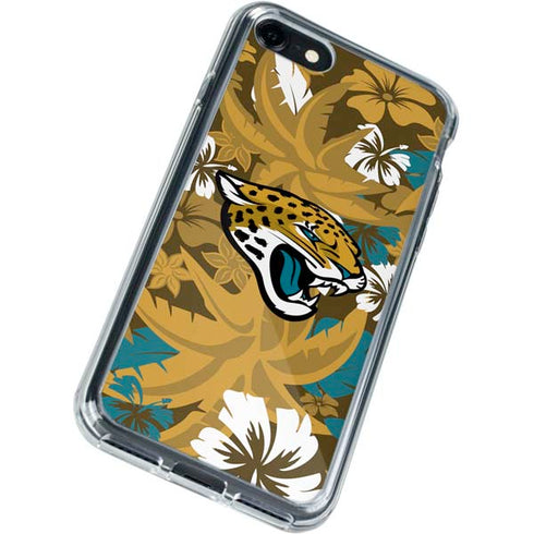 NFL Jacksonville Jaguars Tropical Print iPhone SE (2nd & 3rd Gen) Clear Case