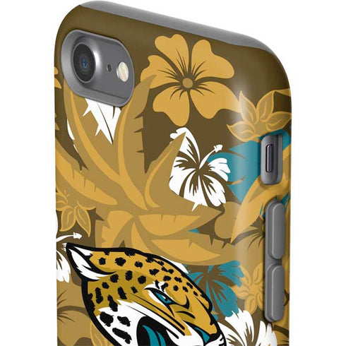NFL Jacksonville Jaguars Tropical Print iPhone SE (2nd & 3rd Gen) Pro Case