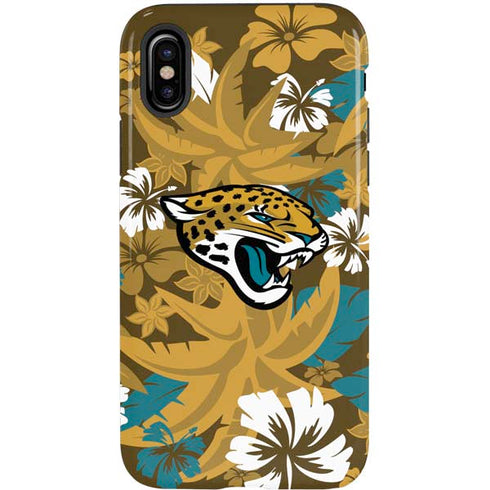 NFL Jacksonville Jaguars Tropical Print iPhone X Pro Case