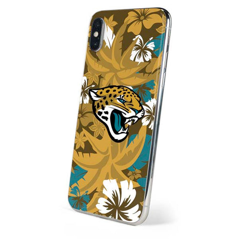 NFL Jacksonville Jaguars Tropical Print iPhone X Skin