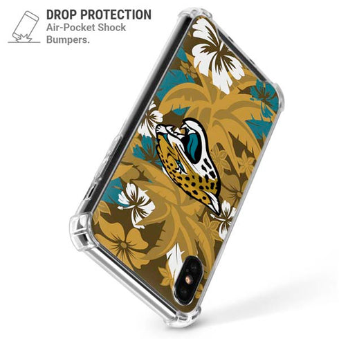 NFL Jacksonville Jaguars Tropical Print iPhone X/XS Clear Case