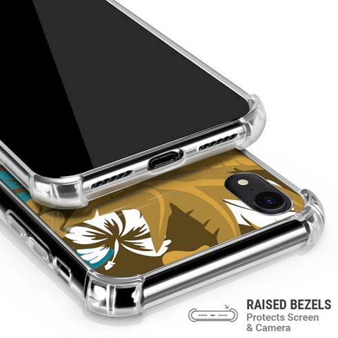 NFL Jacksonville Jaguars Tropical Print iPhone XR Clear Case