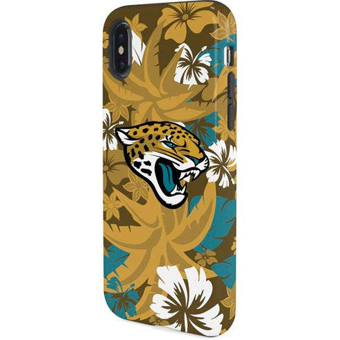 NFL Jacksonville Jaguars Tropical Print iPhone XS Pro Case