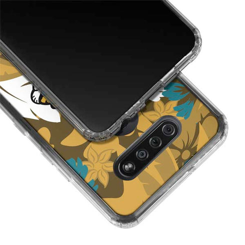 NFL Jacksonville Jaguars Tropical Print LG K51/Q51 Clear Case