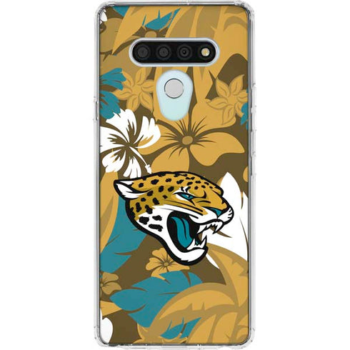 NFL Jacksonville Jaguars Tropical Print LG Stylo 6 Clear Case