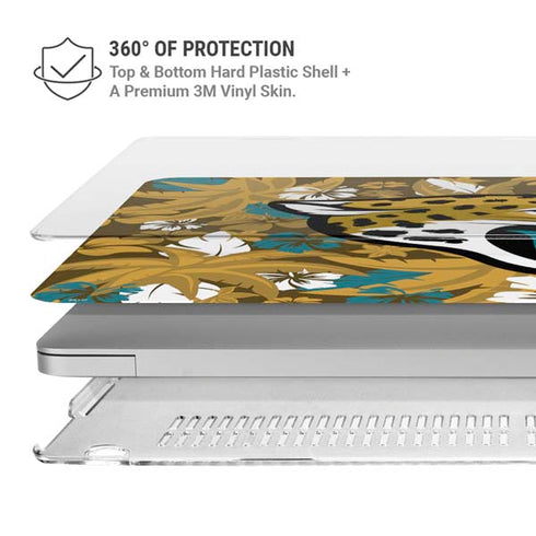 NFL Jacksonville Jaguars Tropical Print MacBook Pro 13in (2020) Case plus Skin