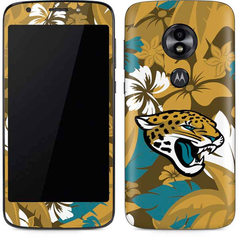 NFL Jacksonville Jaguars Tropical Print Moto E5 Play Skin