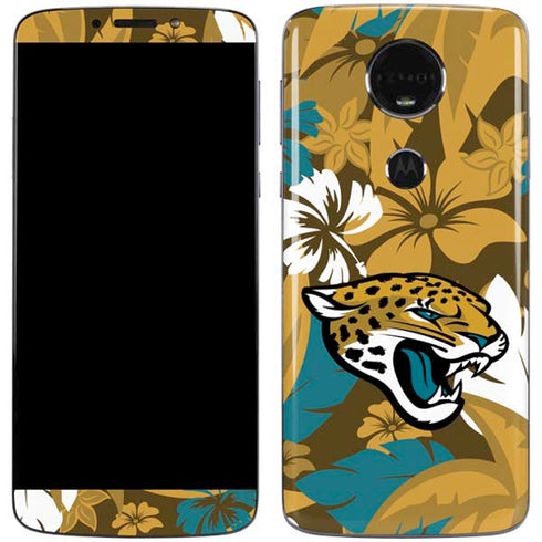 NFL Jacksonville Jaguars Tropical Print Moto E5 Plus Skin