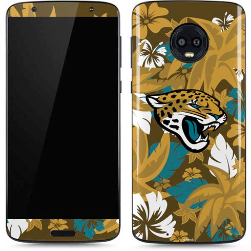 NFL Jacksonville Jaguars Tropical Print Moto G6 Skin