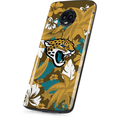 NFL Jacksonville Jaguars Tropical Print Moto G6 Skin