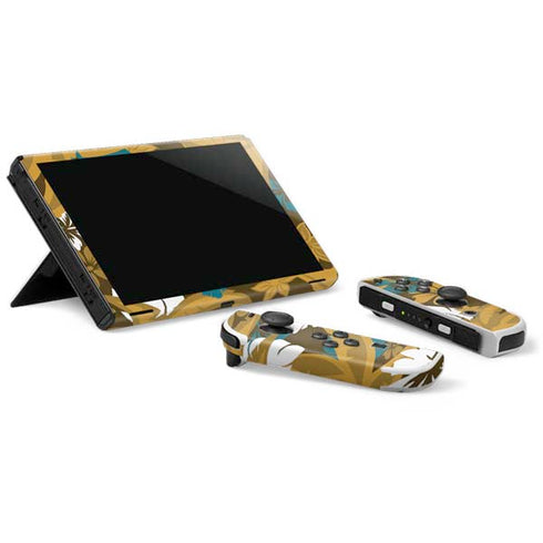 NFL Jacksonville Jaguars Tropical Print Nintendo Switch OLED (2021) Skin