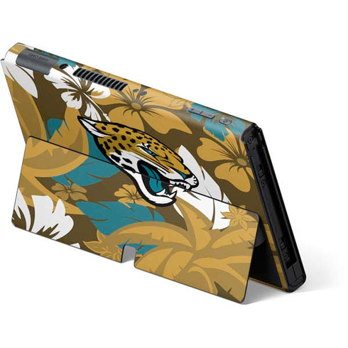 NFL Jacksonville Jaguars Tropical Print Nintendo Switch OLED (2021) Skin