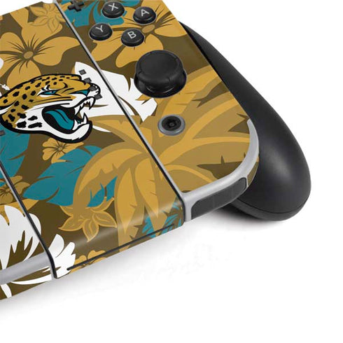 NFL Jacksonville Jaguars Tropical Print Nintendo Switch OLED (2021) Skin