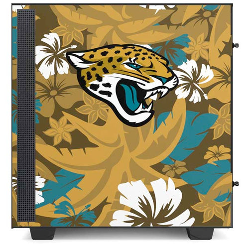 NFL Jacksonville Jaguars Tropical Print NZXT H510 Compact ATX Mid-Tower Case Skin