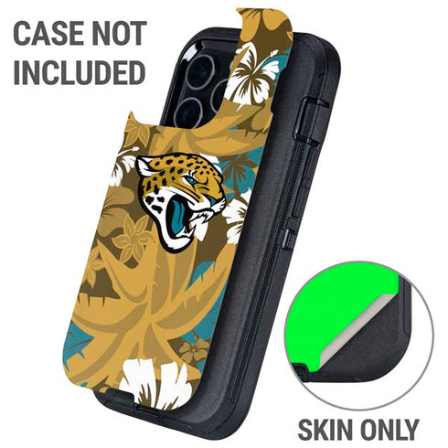 NFL Jacksonville Jaguars Tropical Print Otterbox Defender iPhone Skin