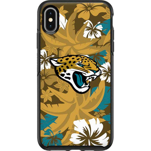 NFL Jacksonville Jaguars Tropical Print Otterbox Symmetry iPhone Skin
