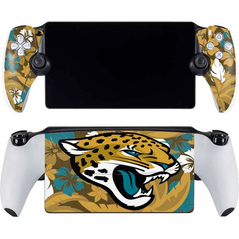 NFL Jacksonville Jaguars Tropical Print PlayStation Portal Remote Player Skin