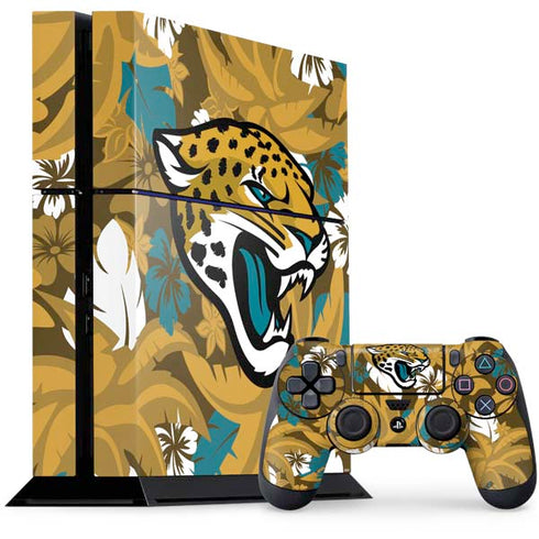 NFL Jacksonville Jaguars Tropical Print PS4 Console and Controller Bundle Skin