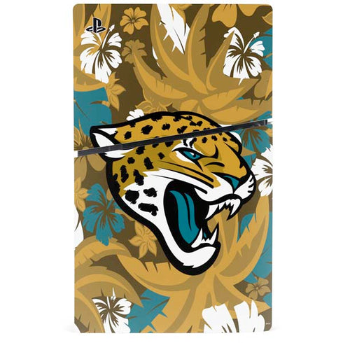NFL Jacksonville Jaguars Tropical Print PS5 Slim Disk Bundle Skin