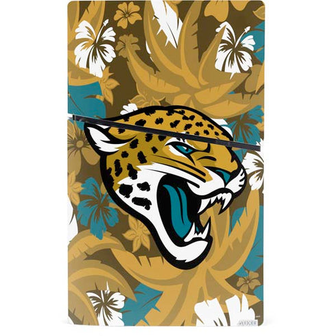 NFL Jacksonville Jaguars Tropical Print PS5 Slim Digital Edition Console Skin