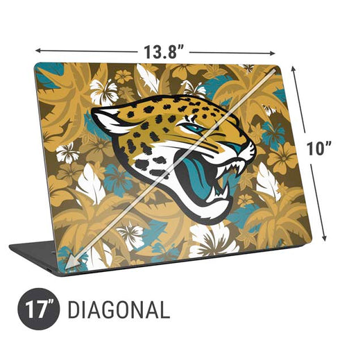 NFL Jacksonville Jaguars Tropical Print Universal Laptop 17in (13.8 x 10in) Skin