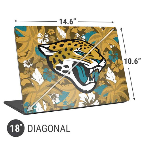 NFL Jacksonville Jaguars Tropical Print Universal Laptop 18in (14.6 x 10.6in) Skin