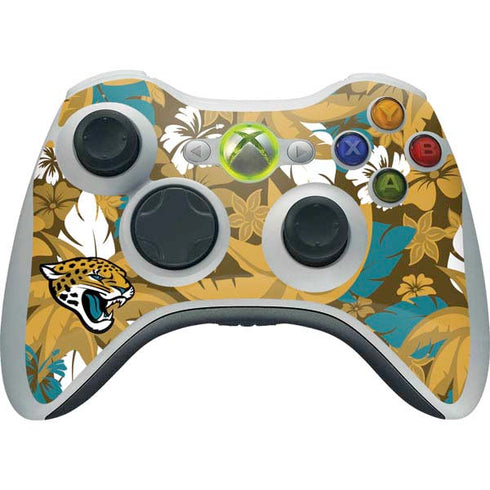 NFL Jacksonville Jaguars Tropical Print Xbox 360 Wireless Controller Skin