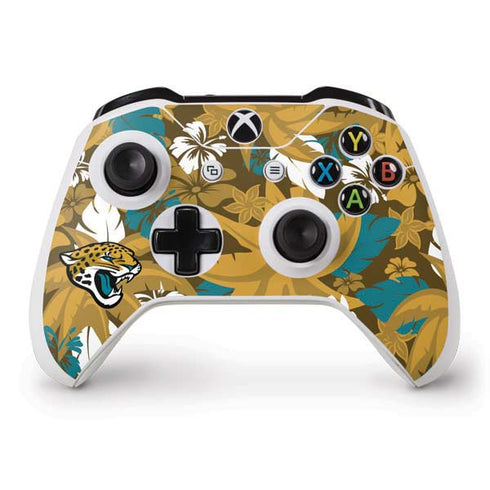 NFL Jacksonville Jaguars Tropical Print Xbox One S Controller Skin