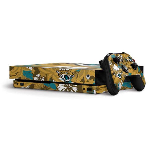 NFL Jacksonville Jaguars Tropical Print Xbox One X Bundle Skin