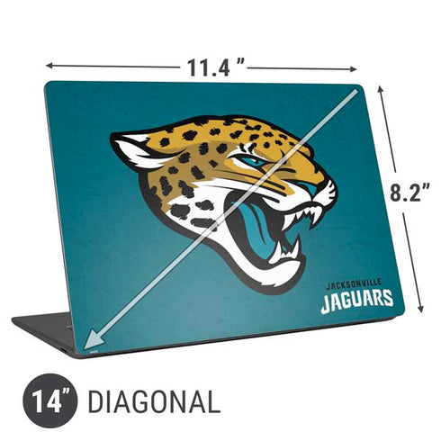NFL Jacksonville Jaguars Teal Distressed Universal Laptop 14in (11.4 x 8.2in) Skin