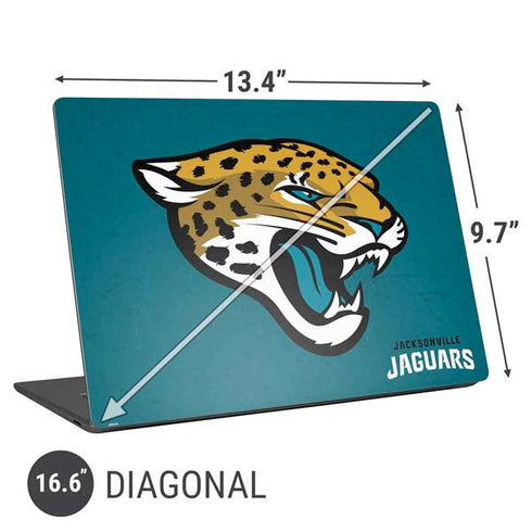 NFL Jacksonville Jaguars Teal Distressed Universal Laptop 16.6in (13.4 x 9.7in) Skin