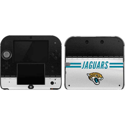 NFL Jacksonville Jaguars White Striped Nintendo 2DS Skin