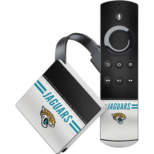 NFL Jacksonville Jaguars White Striped Amazon Fire TV Skin