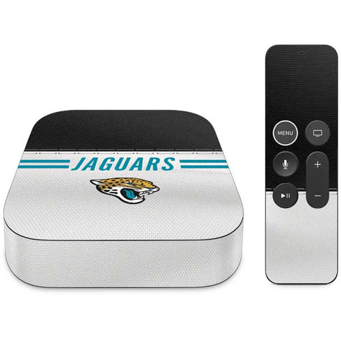 NFL Jacksonville Jaguars White Striped Apple TV Skin