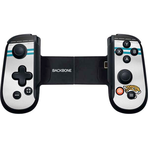 NFL Jacksonville Jaguars White Striped Backbone One for iPhone Game Controller Skin