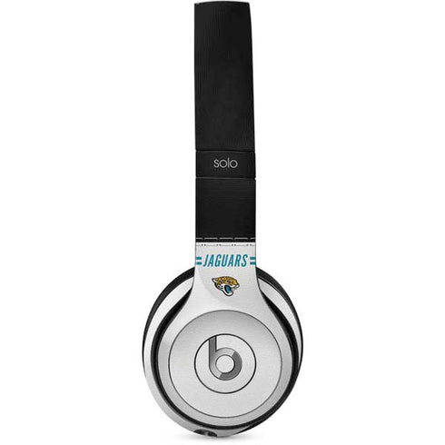 NFL Jacksonville Jaguars White Striped Beats Solo 2 Wired Skin