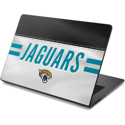 NFL Jacksonville Jaguars White Striped Dell Chromebook Skin