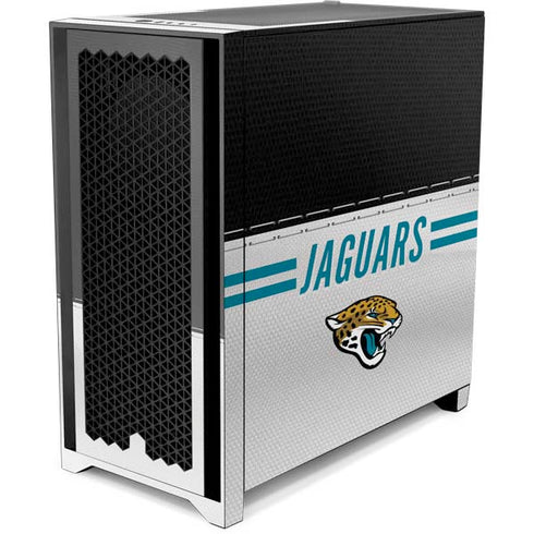 NFL Jacksonville Jaguars White Striped Corsair 4000D Tempered Glass Mid-Tower ATX Case Skin