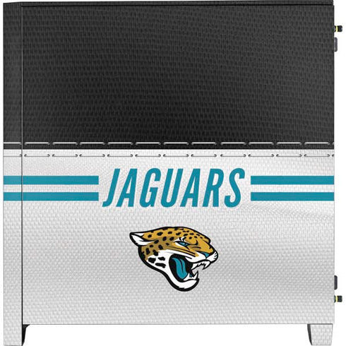 NFL Jacksonville Jaguars White Striped Corsair 4000D Tempered Glass Mid-Tower ATX Case Skin