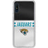 NFL Jacksonville Jaguars White Striped Galaxy A10e Clear Case