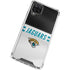 NFL Jacksonville Jaguars White Striped Galaxy A12 Clear Case