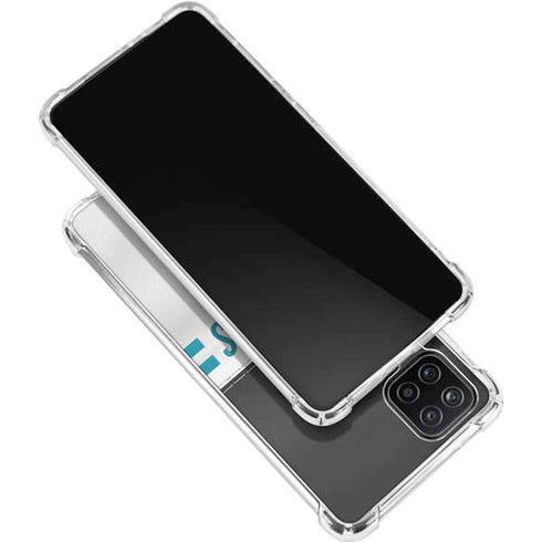 NFL Jacksonville Jaguars White Striped Galaxy A12 Clear Case