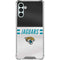 NFL Jacksonville Jaguars White Striped Galaxy A13 5G Clear Case
